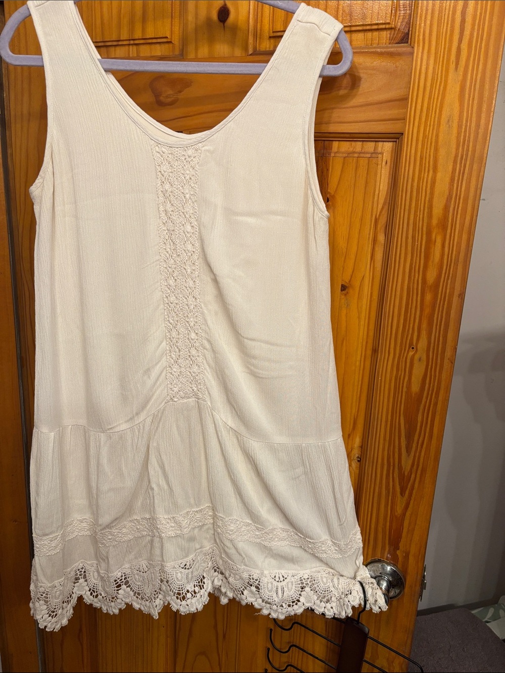 Ladies/Juniors Crochet Hem Sleeveless Dress